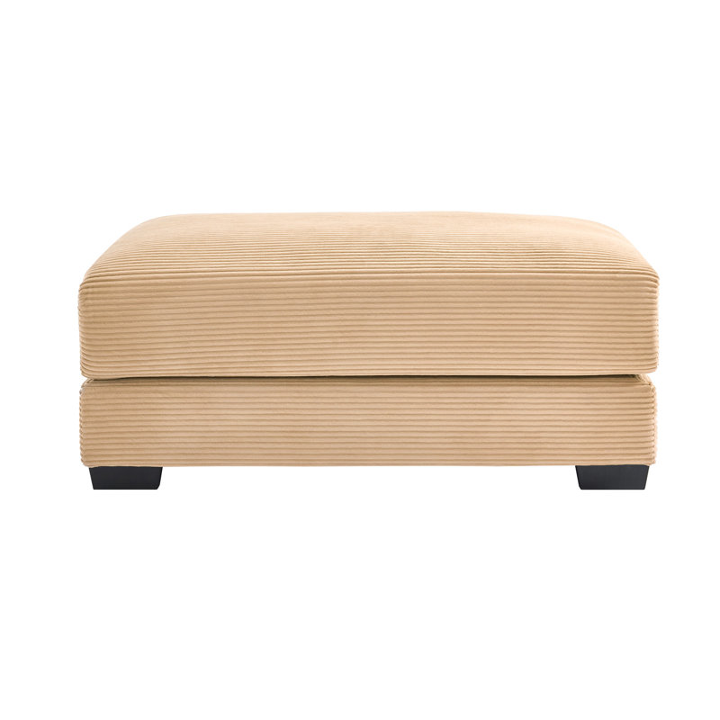 Repose-pieds confortable en velours côtelé à assise profonde pour des espaces de vie relaxants
