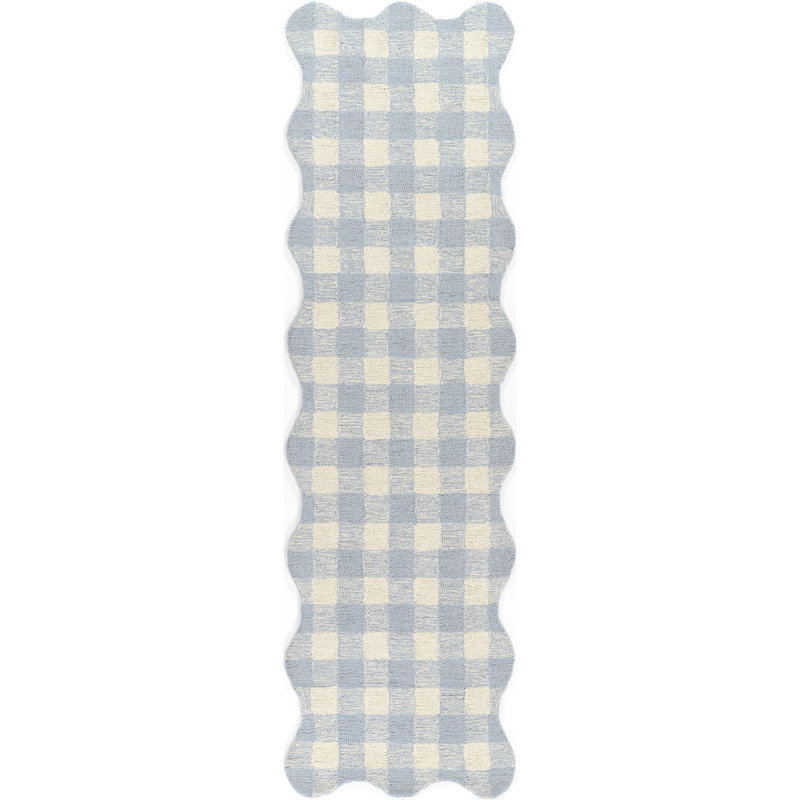 Tapis de couloir bleu en laine touffeté à la main Momeni Lily 2 pi 3 po x 8 pi, Tapis de couloir 2 pi 3 po x 8 pi