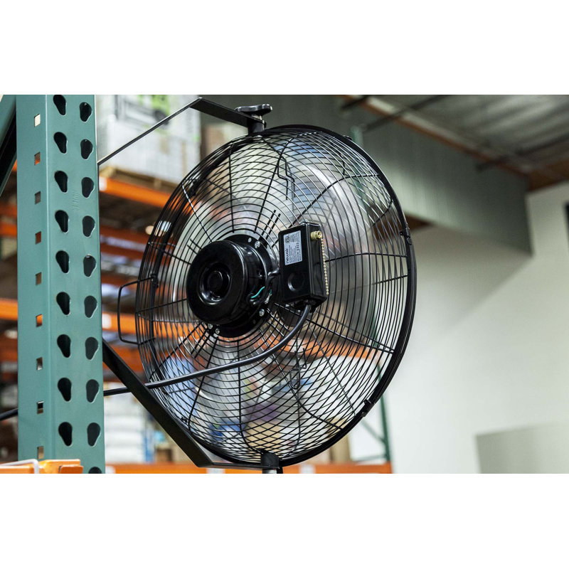 WindPro18W Industrial Black 18-inch High Velocity Wall Mount Fan