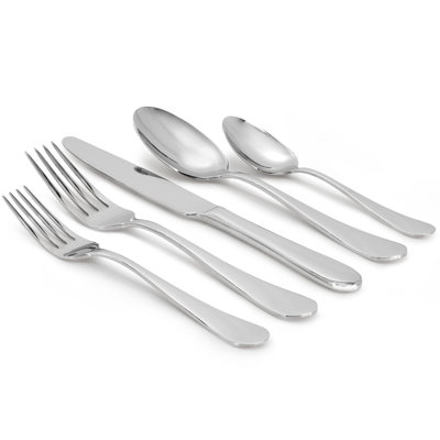 Martha Stewart Alness 20 Piece Stainless Steel Flatware Set in Silver