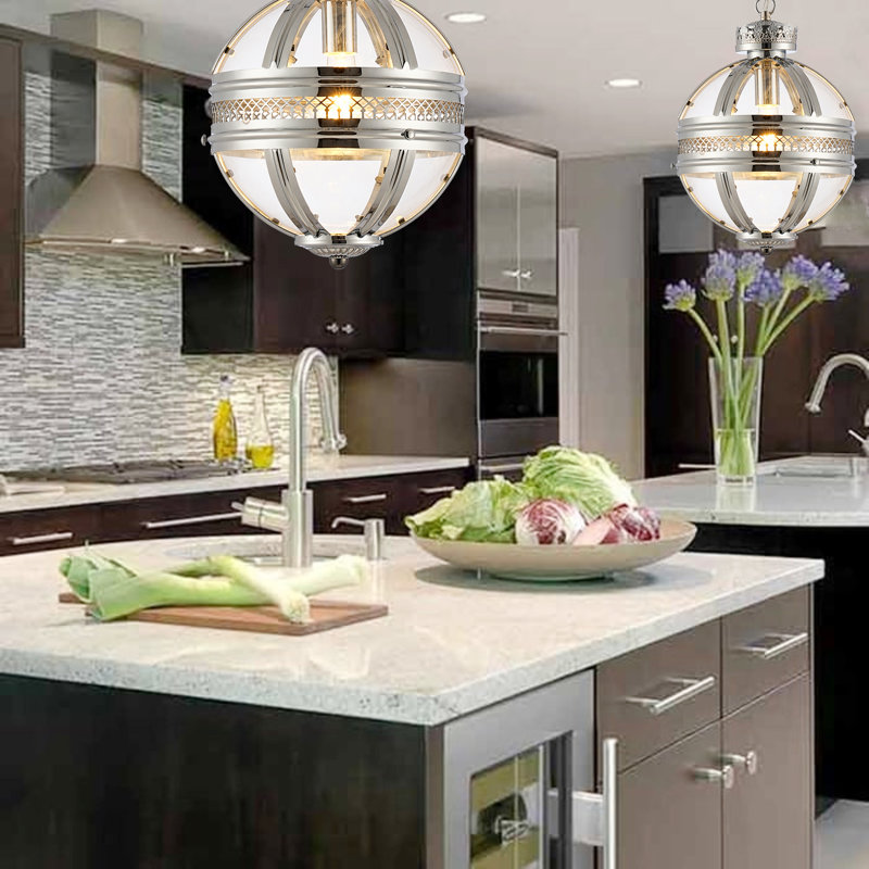 Luminaire suspendu sphère 1 lumière Mandiagi