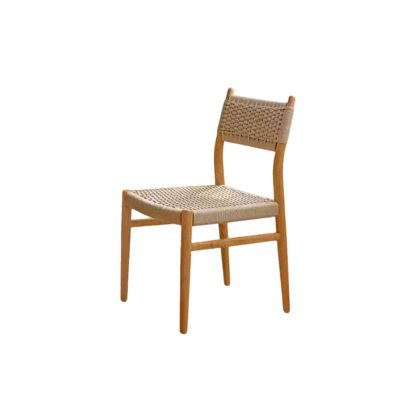 Chaise de salle à manger en chêne massif à finition naturelle