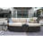 Irith 5-Piece Outdoor Wicker Aluminum Chaise Lounge with Cushions and Table