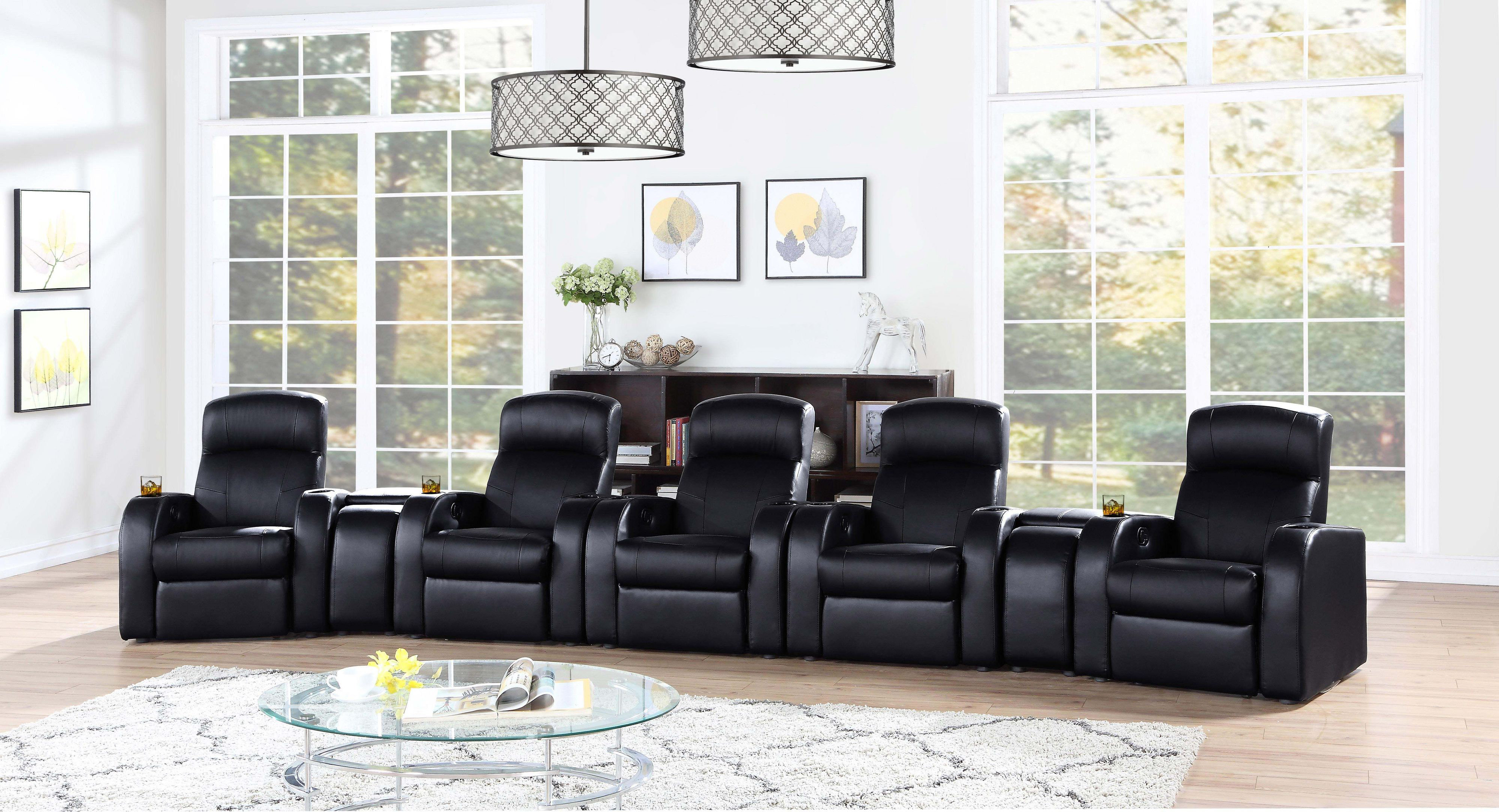 Hokku Designs Cyrus 7-Piece Theatre Seating (5R) - Wayfair Canada