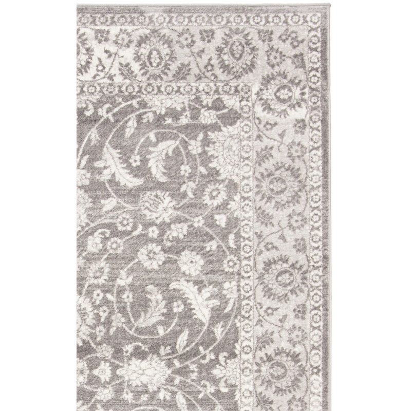 Tapis oriental crème / gris Llana, Rectangle 11 pi x 15 pi