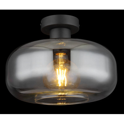 Abgesetzte Deckenleuchte Tillmon, 28 cm aus Glas