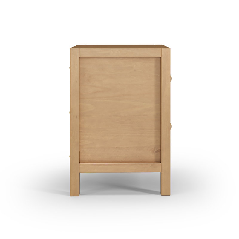 Table de chevet à 2 tiroirs - Finition chêne clair, Light Oak
