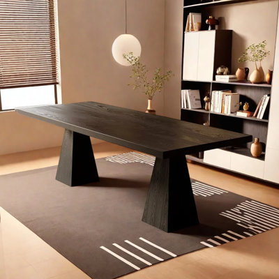 Simple rectangular large dining table
