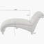 Chaise longue sans accoudoirs touffetée