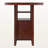 Ray High Table with Double-Door Cabinet & 2 Shelves in Walnut, 35.61" H X 41.52" W X 29.76" D