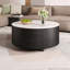Table basse ronde et mobile avec roulettes