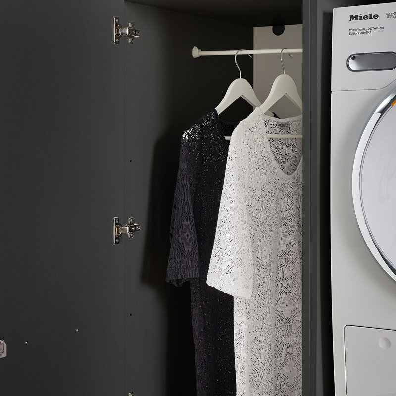 Laundreezy Utility Room Set H - 200 cm, 200cm H x 186cm W x 68cm D, Black