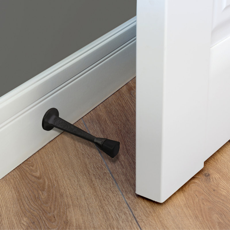 Butoir de porte en acier, Noir mat, 20
