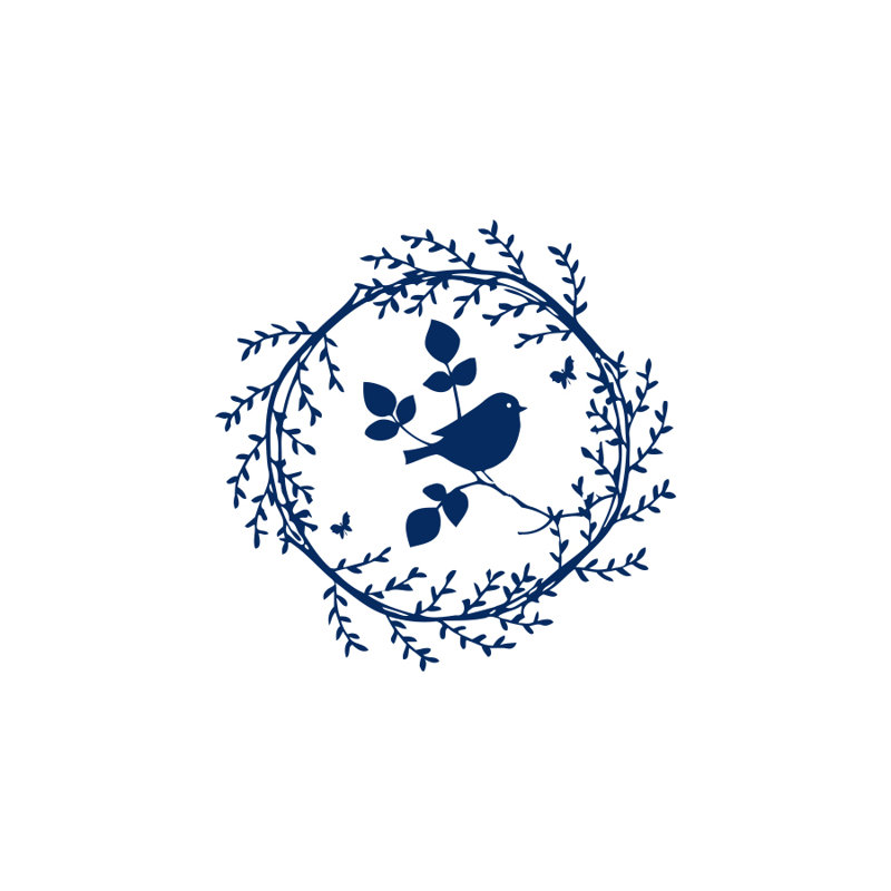 Animals Non-Wall Damaging Wall Decal, Navy Blue