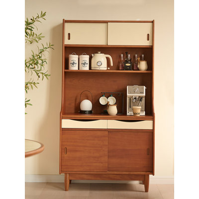 Armoire de rangement multifonctionnelle en buis de style médiéval