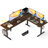 75" Reversible L Shaped Standing Desk, Height Adjustable with Cup Holder, Electric Corner Computer Workstation, Sit Stand up Home Office, Ergonomic Gaming, Black Walnut-1518105331-1518505198