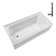 Streamline 60 in. x 30 in. Acrylic Left-Hand Drain Alcove Bathtub in Glossy White With External Drain