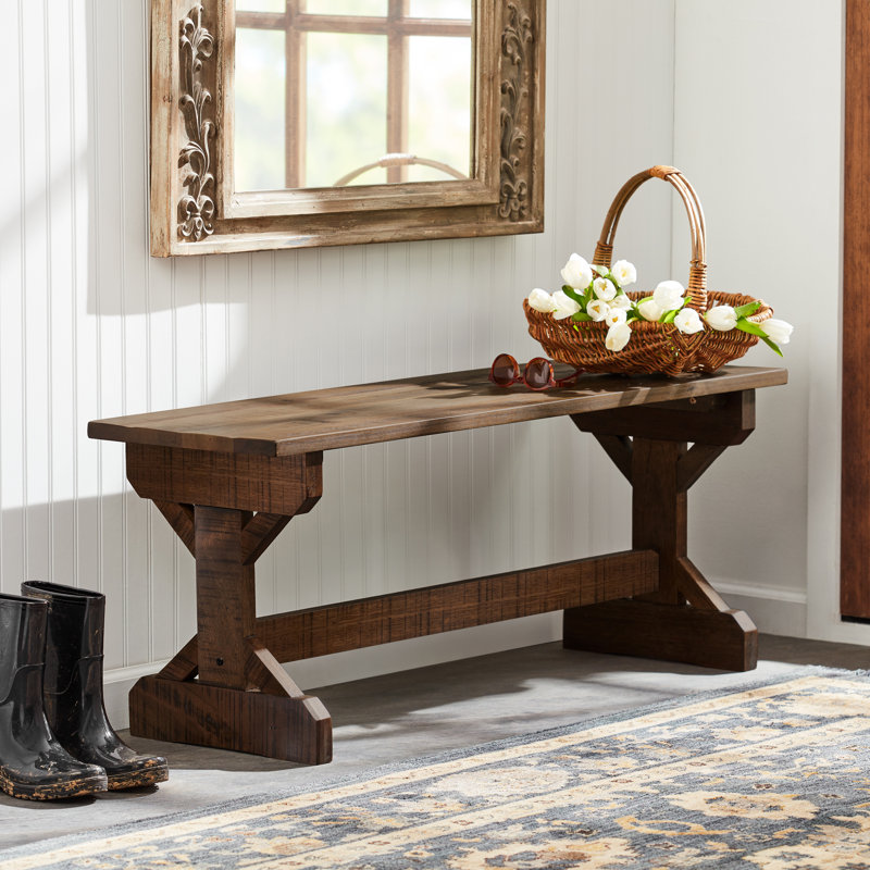 Rustic Walnut Farmhouse Wooden Picnic Bench