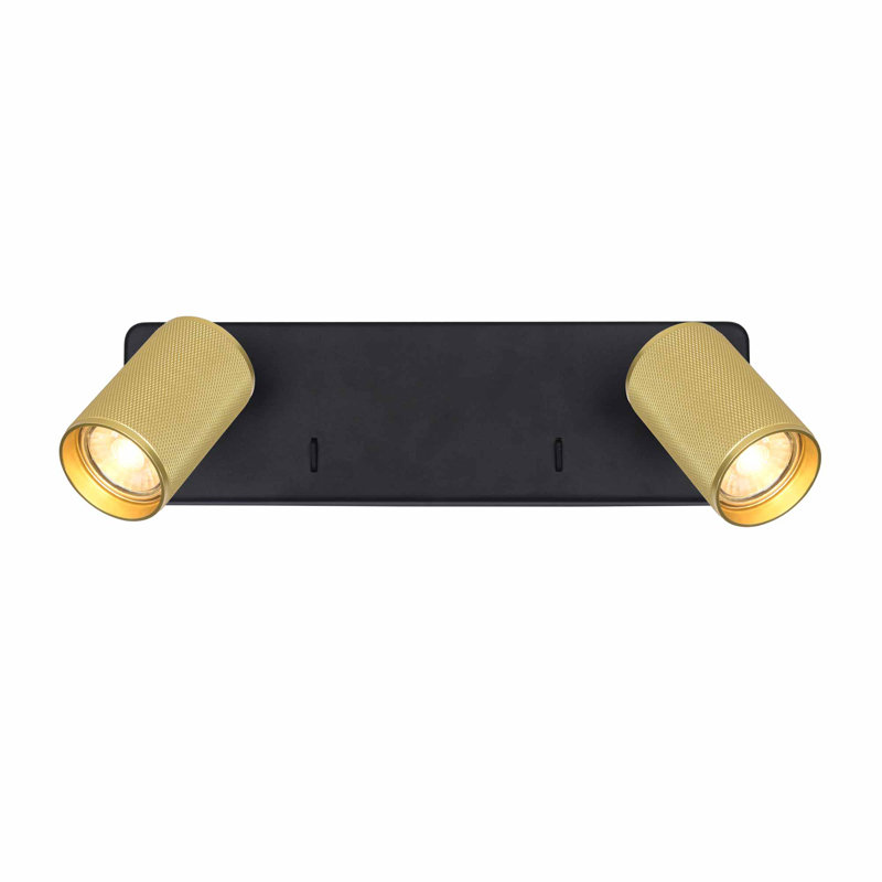 Darriah Flush Mount, Black, Gold