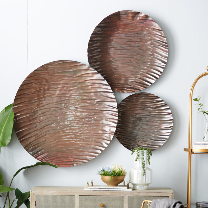 Ensemble de 3 pièces de décoration murale en métal