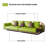 Khaki Genuine Leather Modular Sofa cushion couch-1992052374