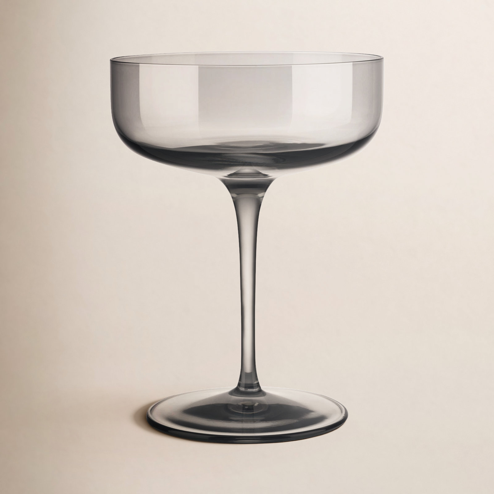 Fuum Crystal Coupe Glass, Smoke