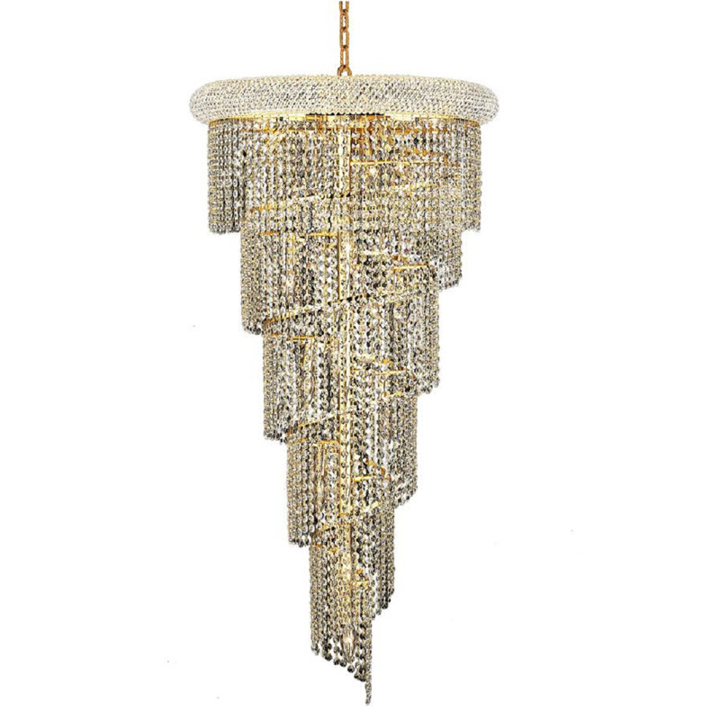 Sterns 18 - Light Tiered Chandelier, Gold, Royal Cut