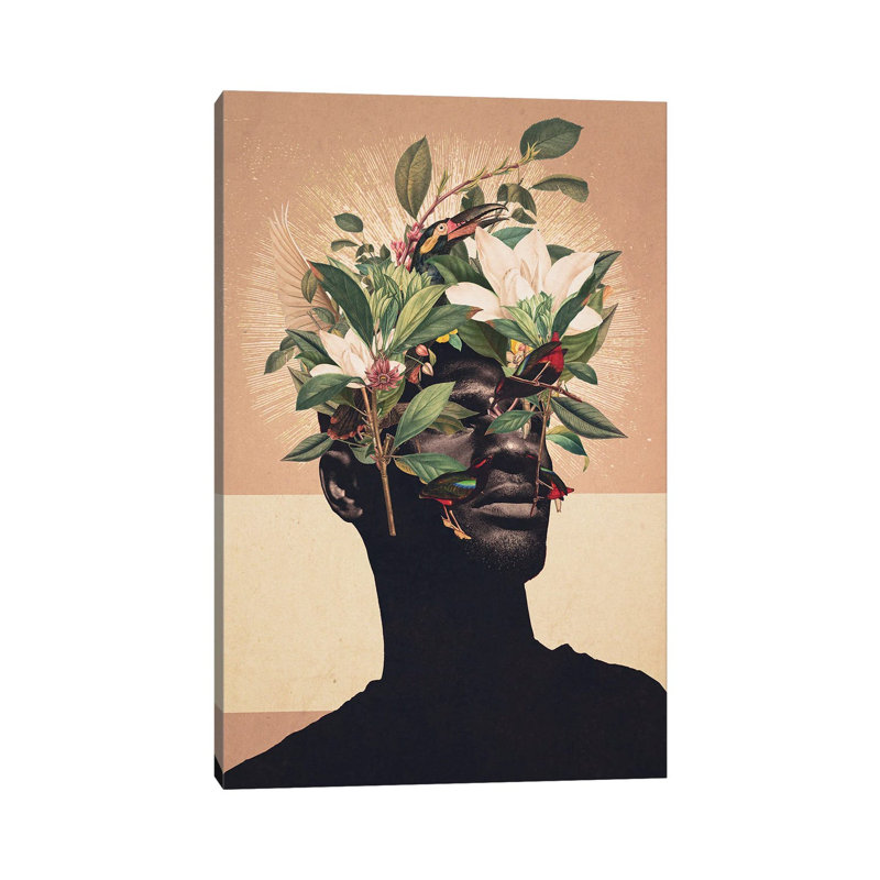 «Birds Are My Real Origin» par Frank Moth, impression sur toile tendue, H 26 po x l 18 po x 1,5 po, Toile avec cadre noir
