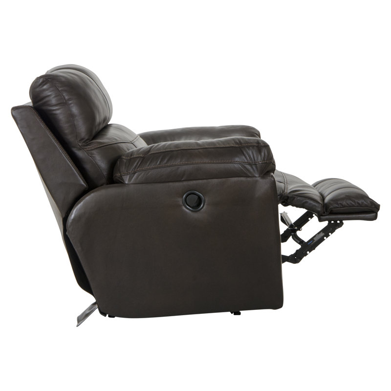 Fauteuil inclinable standard en cuir Alonii, Manuel, Similicuir chocolat