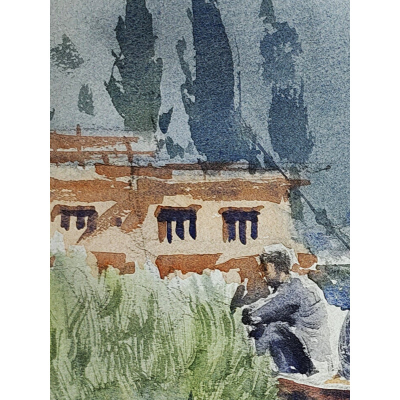 Réflexions du lac Dale | Peinture à l'aquarelle en vrac | Par Achintya Hazra