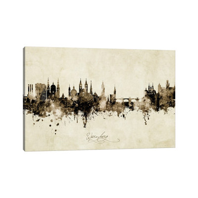 Wurzburg Deutschland Skyline Vintage by Michael Tompsett - Wrapped Canvas Rectangle Painting