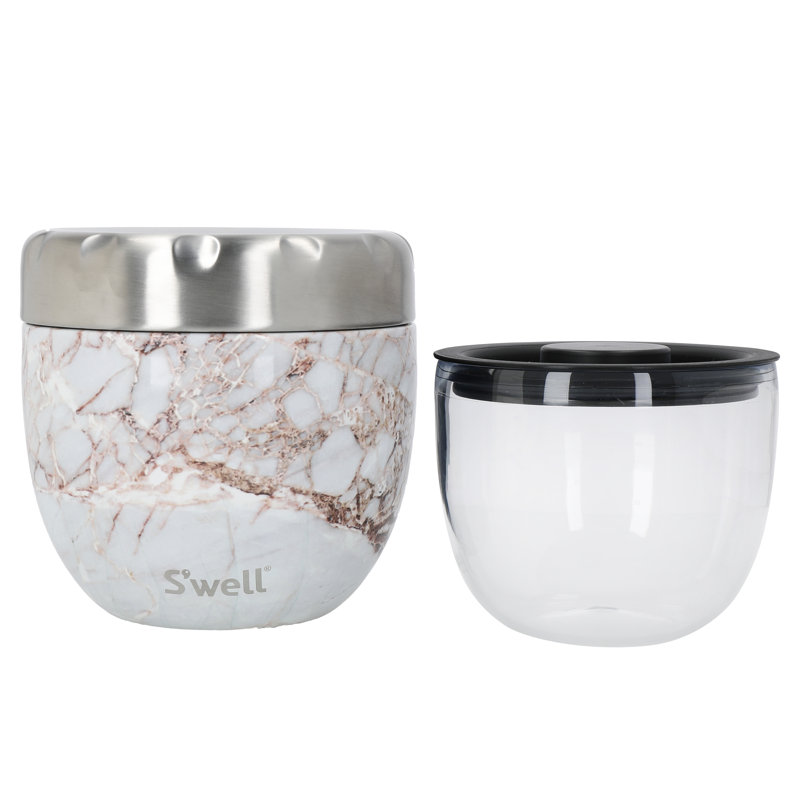 S'well Calacatta Gold Stainless Steel Food Bowl