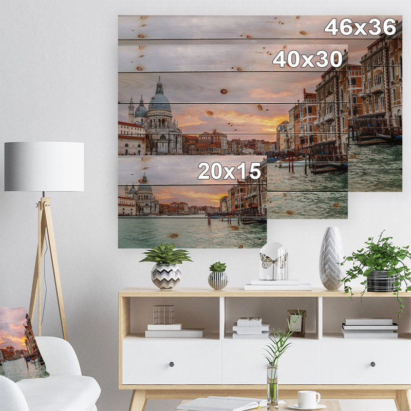 " Santa Maria Della Salute ", 15" H x 20" W x 1" D, Wood