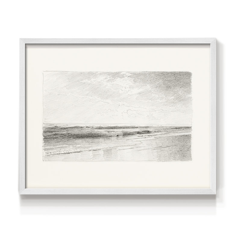 Croquis rétro - Lxxxi - reproduction encadrée, H 11 po x l 14 po, Blanc