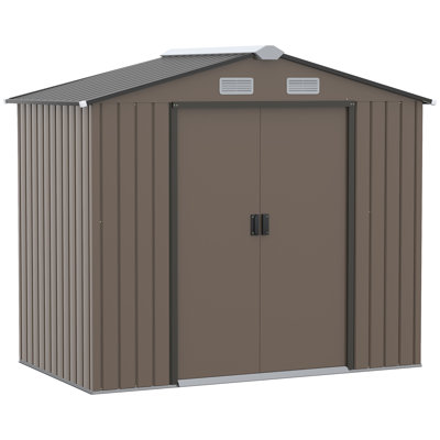Aseya 4.2 ft. W x 6.9 ft. D Metal Apex Tool Shed