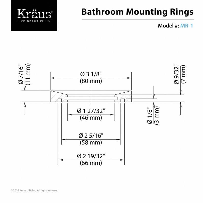 Exquisite Mounting Ring, Oil Rubbed Bronze