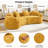 109.45" Curved Boneless Sectional Sofa, No Assembly For Multiple Scenarios-893999234