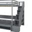 Lit double au-dessus du lit, gris - hydraulique et élégant avec bureau, utilisation efficace de l'espace-578731946