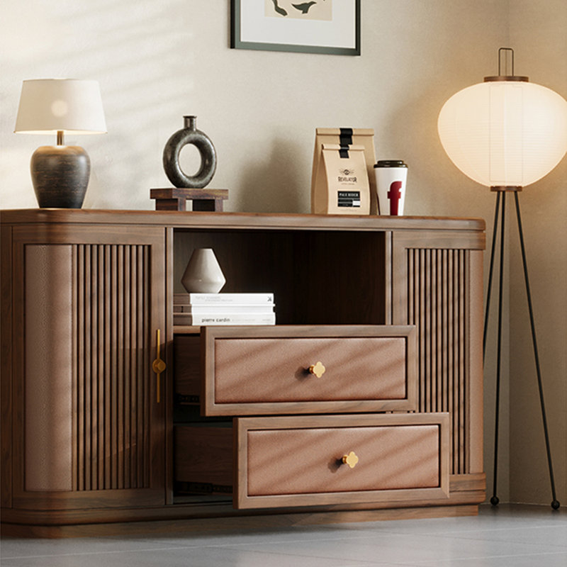 Nouveau meuble d'appoint de coin arrondi de style chinois, H 31,5 po x l 47,24 po x P 15,75 po