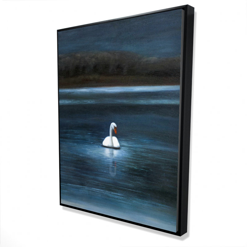 Beautiful swan - 36"x48" Framed canvas