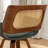 Faux Leather and Rattan Back Swivel Office Chair -1227874007
