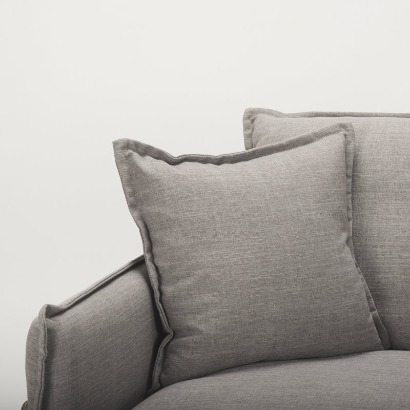 Lanece Fauteuil club en coton de 112,39 cm de largeur Alohna, Flint Gray