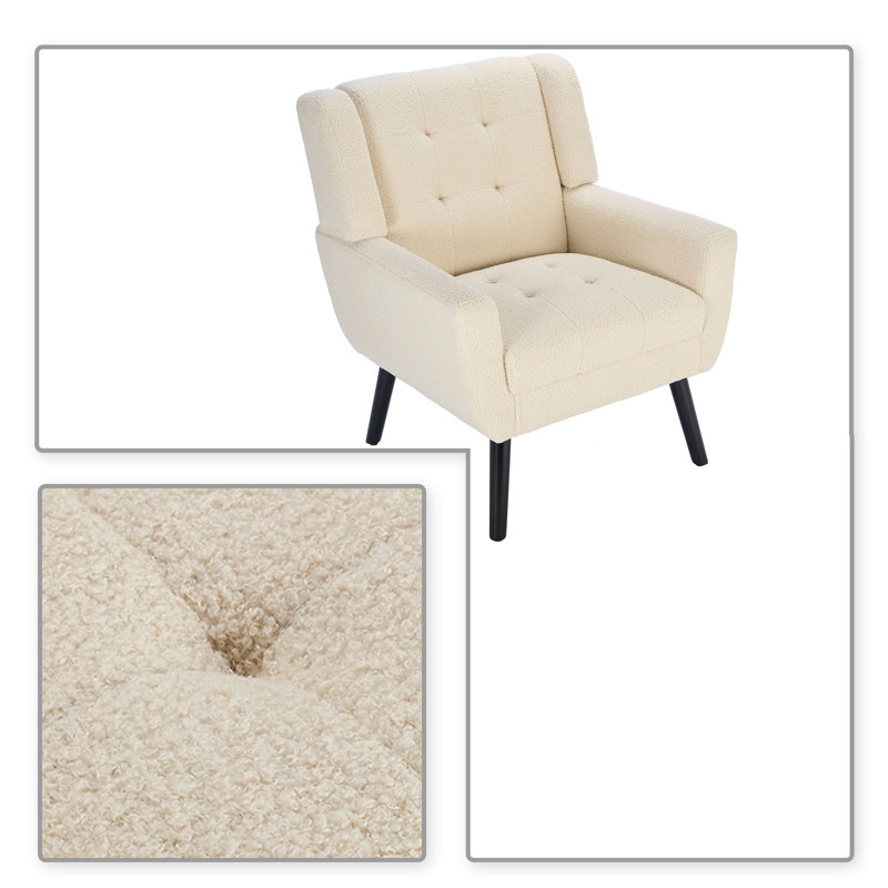 Fauteuil d'appoint moderne et élégant, Blanc