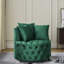 Chaise de salon en velours avec fonction pivotante, bouton, 3 coussins, mobile pour chaise d'hôtel, roues, rend plus confortable-1998908285