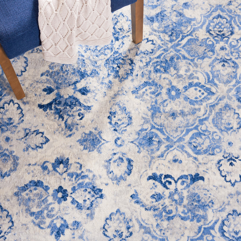 Tapis floral Brentwood Performance, Rond 6 pi 7 po