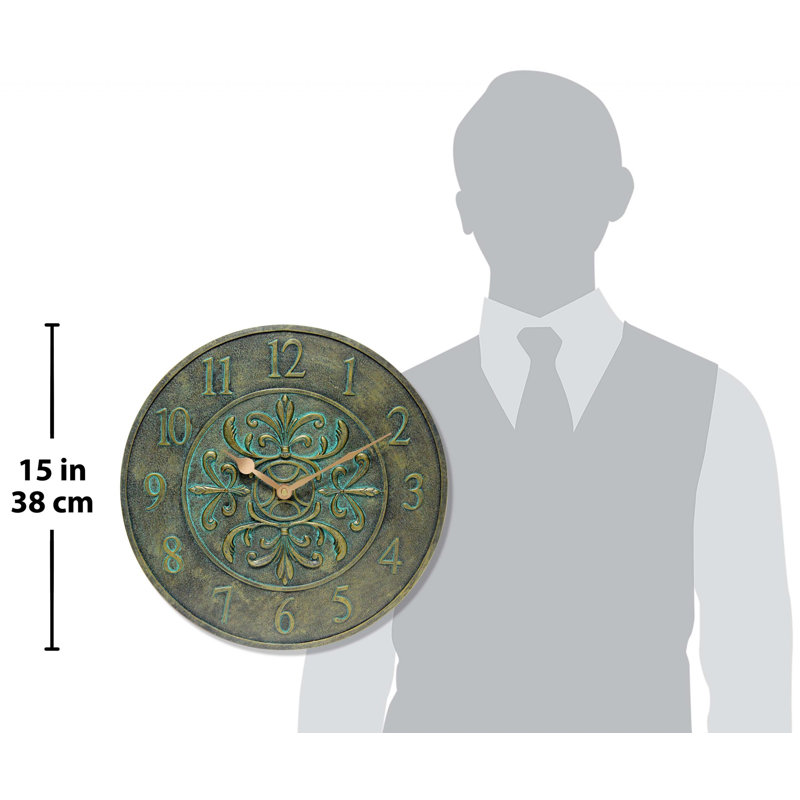 Horloge murale 15 po Peden, Bronze vieilli