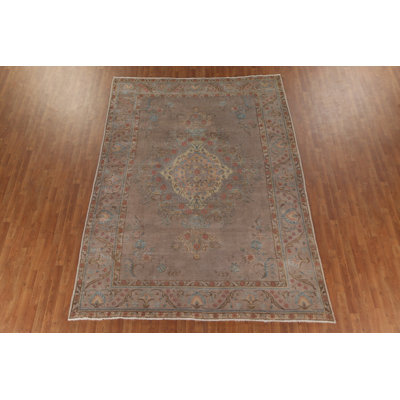 Distressed Over-Dyed Traditional Area Rug 8x11