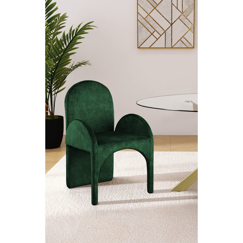 Fauteuil Caserta, Velours vert
