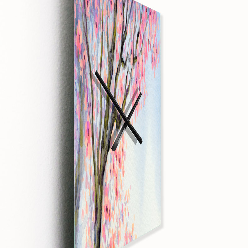 Horloge murale bel oiseau sur une branche en fleurs II, Petit