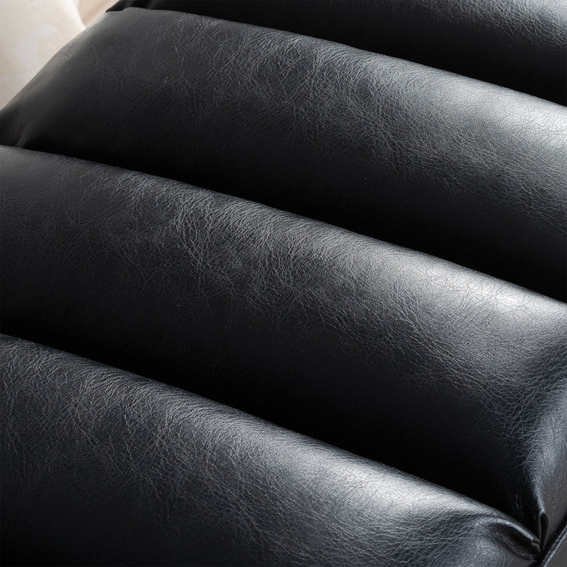 Phillips Faux Leather Upholstered Bench, Black
